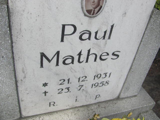 Paul Mathes 1931 Opole-Półwieś - Grobonet - Wyszukiwarka osób pochowanych