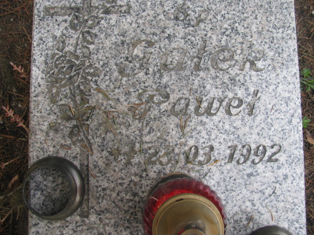 Paweł Gałek 1992 Opole-Półwieś - Grobonet - Wyszukiwarka osób pochowanych