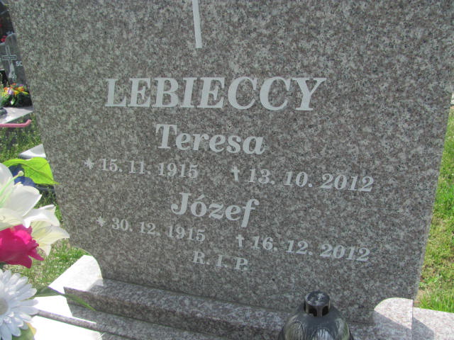 Józef Lebiecki 1915 Opole-Półwieś - Grobonet - Wyszukiwarka osób pochowanych