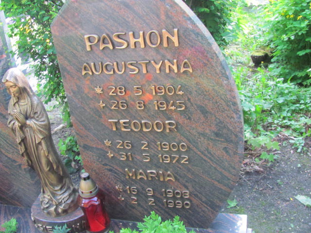 Maria Pashon 1908 Opole-Półwieś - Grobonet - Wyszukiwarka osób pochowanych