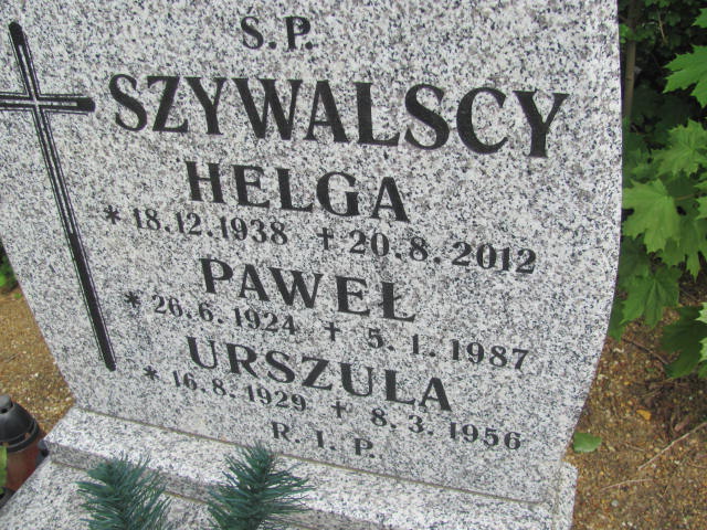 Helga Szywalska 1938 Opole-Półwieś - Grobonet - Wyszukiwarka osób pochowanych