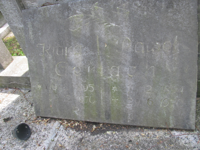 Klara Gerlach 1895 Opole-Półwieś - Grobonet - Wyszukiwarka osób pochowanych