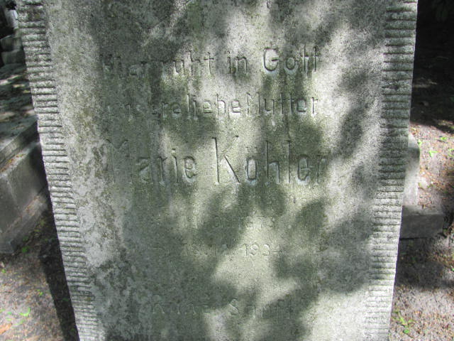 Maria Kohler 1872 Opole-Półwieś - Grobonet - Wyszukiwarka osób pochowanych