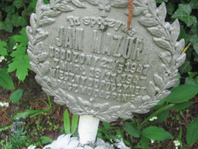 Jan Mazur 1947 Opole-Półwieś - Grobonet - Wyszukiwarka osób pochowanych