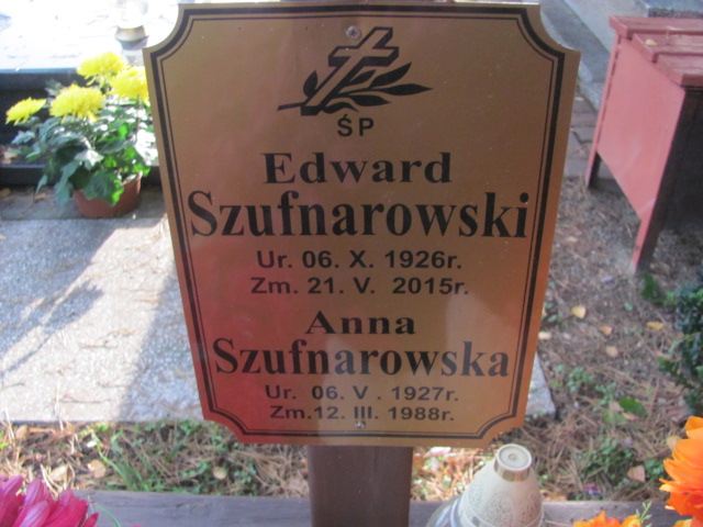 Edward Szufnarowski 1926 Opole-Półwieś - Grobonet - Wyszukiwarka osób pochowanych