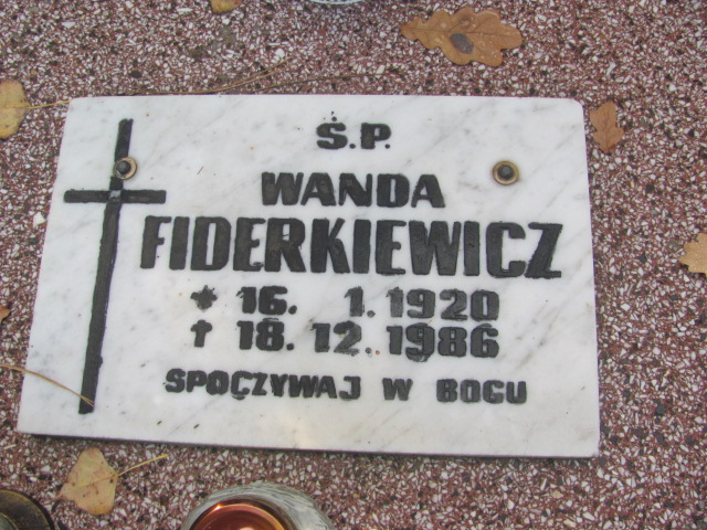 Wanda Fiderkiewicz 1920 Opole-Półwieś - Grobonet - Wyszukiwarka osób pochowanych