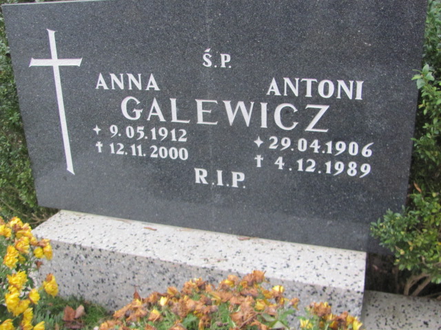 Anna Galewicz 1912 Opole-Półwieś - Grobonet - Wyszukiwarka osób pochowanych