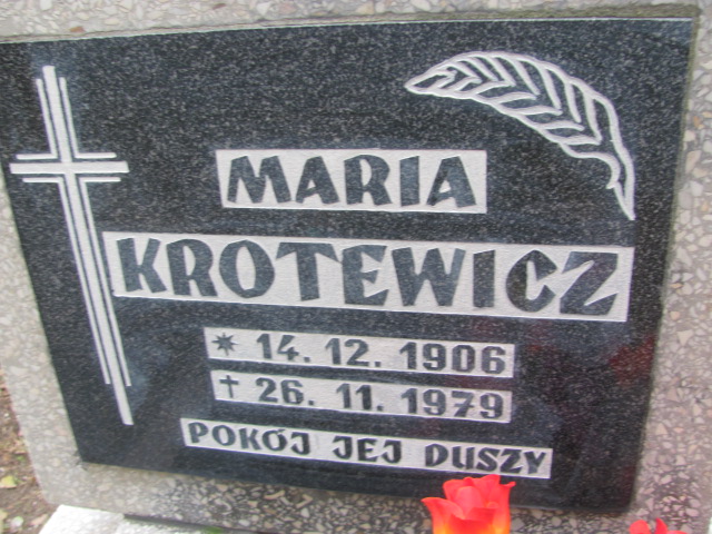 Maria Krotewicz 1906 Opole-Półwieś - Grobonet - Wyszukiwarka osób pochowanych
