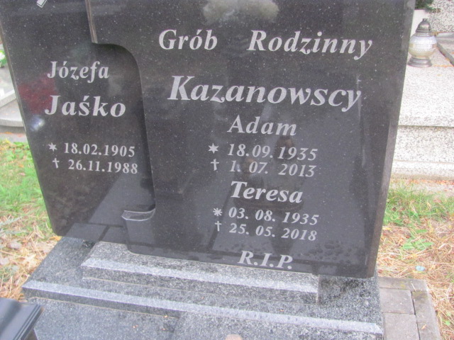 Adam Kazanowski 1935 Opole-Półwieś - Grobonet - Wyszukiwarka osób pochowanych