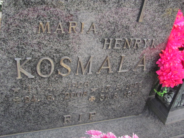 Maria Kosmala 1926 Opole-Półwieś - Grobonet - Wyszukiwarka osób pochowanych