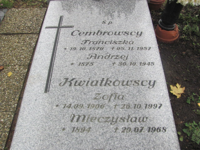 Franciszka Cembrowska 1876 Opole-Półwieś - Grobonet - Wyszukiwarka osób pochowanych