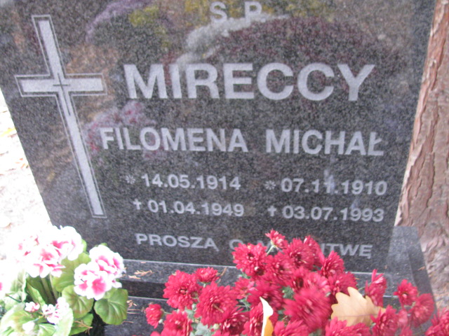 Filomena Mirecka 1914 Opole-Półwieś - Grobonet - Wyszukiwarka osób pochowanych