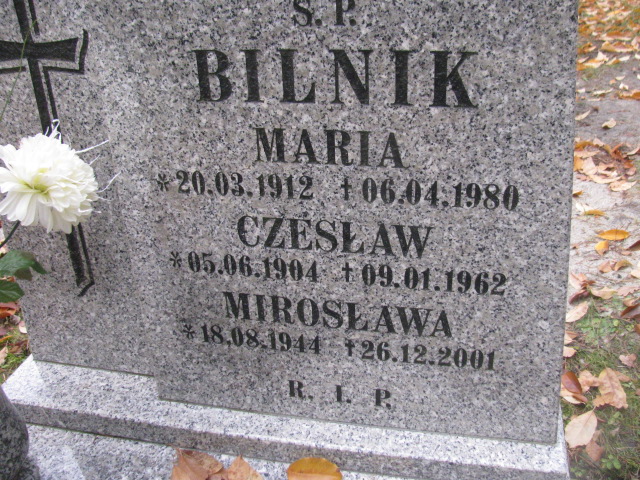 Mirosława Bilnik 1944 Opole-Półwieś - Grobonet - Wyszukiwarka osób pochowanych