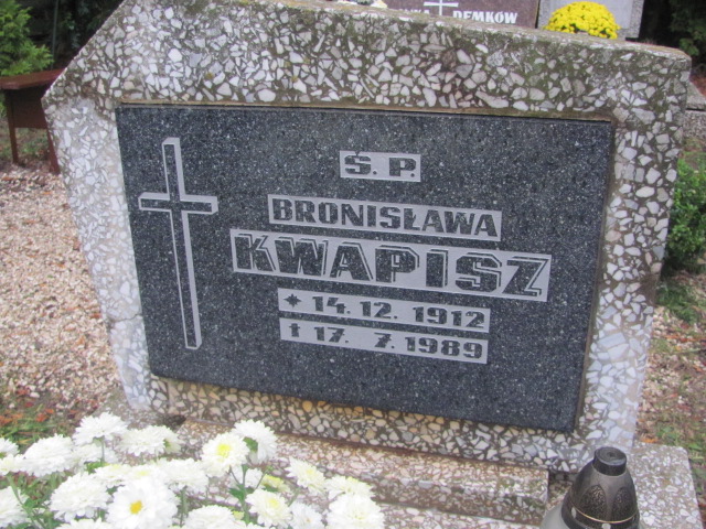 Bronisława Kwapisz 1912 Opole-Półwieś - Grobonet - Wyszukiwarka osób pochowanych