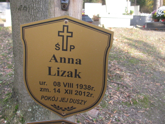 Anna Lizak 1938 Opole-Półwieś - Grobonet - Wyszukiwarka osób pochowanych