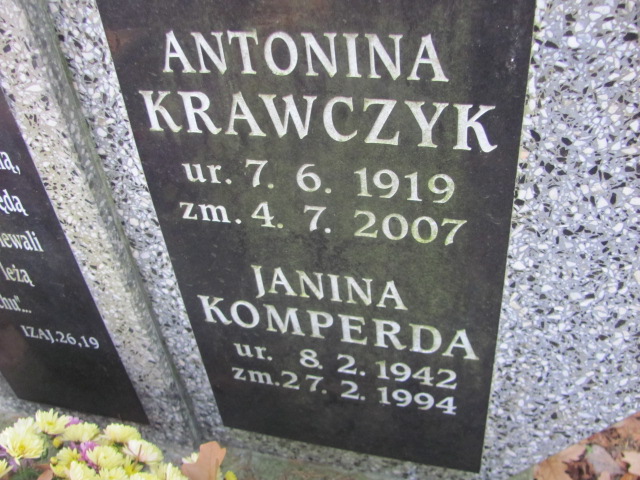 Antonina Krawczyk 1919 Opole-Półwieś - Grobonet - Wyszukiwarka osób pochowanych