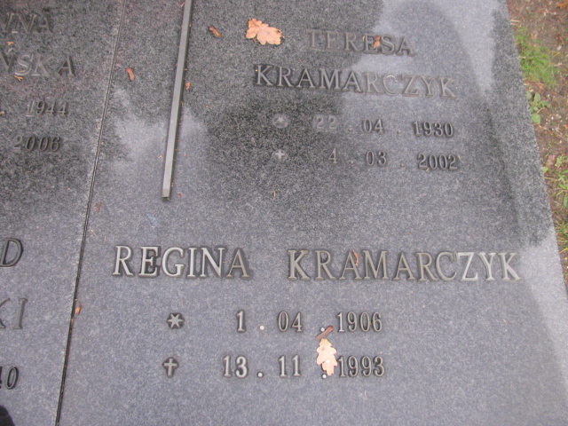 Regina Kramarczyk 1906 Opole-Półwieś - Grobonet - Wyszukiwarka osób pochowanych