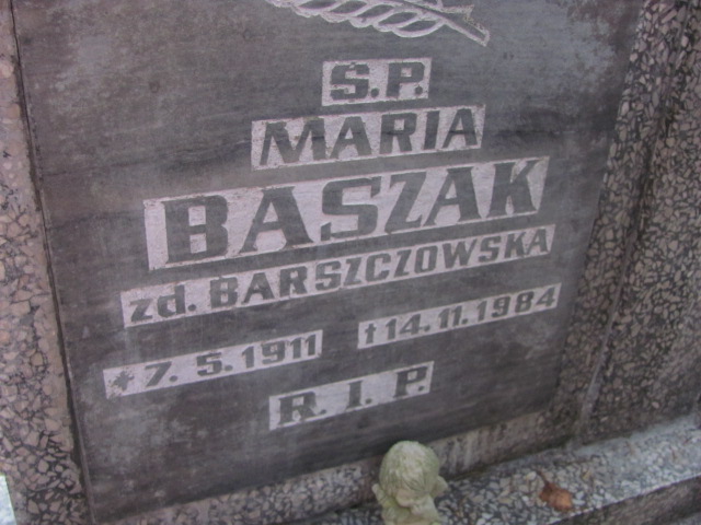 Maria Baszak 1911 Opole-Półwieś - Grobonet - Wyszukiwarka osób pochowanych