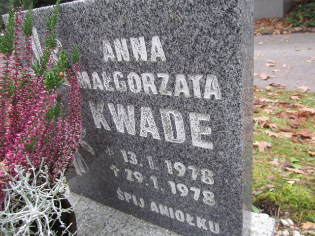 Anna Kwade 1978 Opole-Półwieś - Grobonet - Wyszukiwarka osób pochowanych