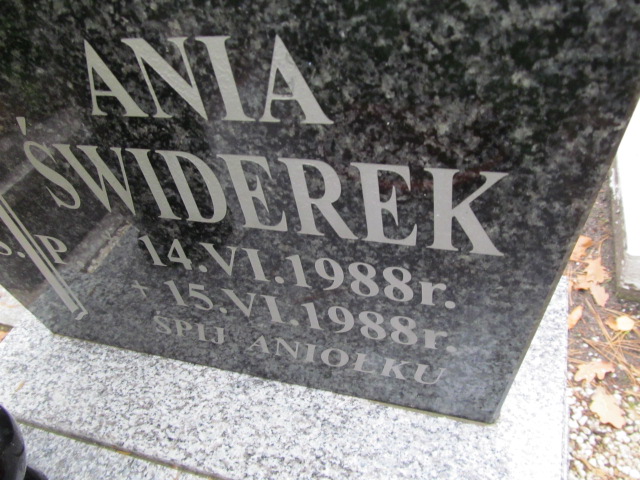 Anna Świderek 1988 Opole-Półwieś - Grobonet - Wyszukiwarka osób pochowanych