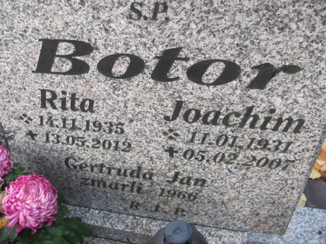 Rita Botor 1935 Opole-Półwieś - Grobonet - Wyszukiwarka osób pochowanych