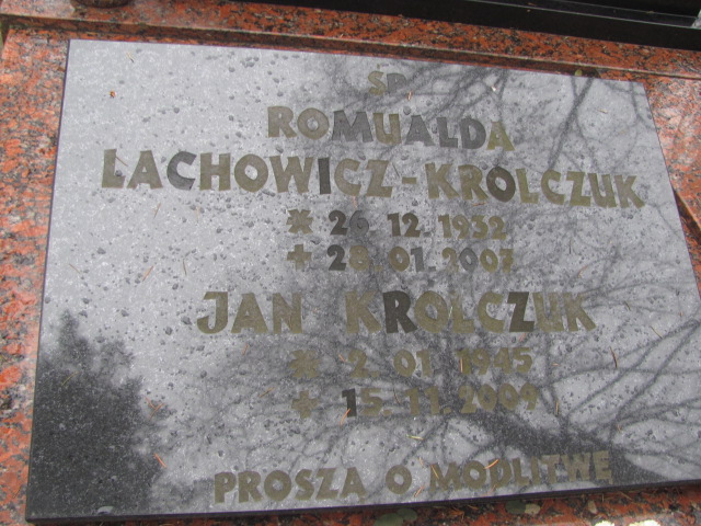 Romualda Lachowicz-Królczuk 1932 Opole-Półwieś - Grobonet - Wyszukiwarka osób pochowanych
