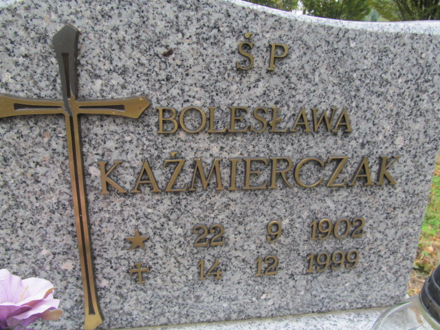 Bolesława Kaźmierczak 1902 Opole-Półwieś - Grobonet - Wyszukiwarka osób pochowanych