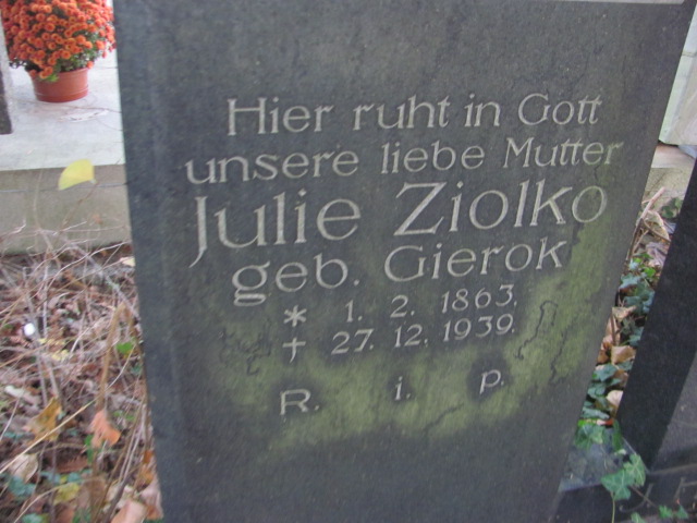 Julia Ziółko 1863 Opole-Półwieś - Grobonet - Wyszukiwarka osób pochowanych
