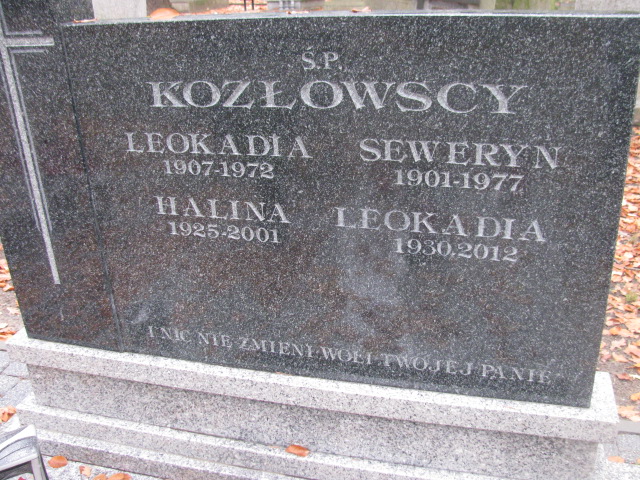 Leokadia Kozłowska 1907 Opole-Półwieś - Grobonet - Wyszukiwarka osób pochowanych
