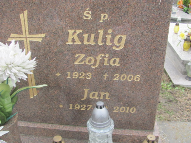Zofia Kulig 1923 Opole-Półwieś - Grobonet - Wyszukiwarka osób pochowanych