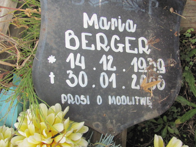 Maria Berger 1939 Opole-Półwieś - Grobonet - Wyszukiwarka osób pochowanych