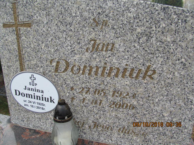 Janina Dominiuk 1925 Opole-Półwieś - Grobonet - Wyszukiwarka osób pochowanych
