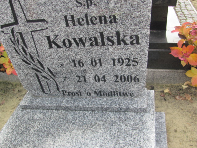 Helena Kowalska 1925 Opole-Półwieś - Grobonet - Wyszukiwarka osób pochowanych