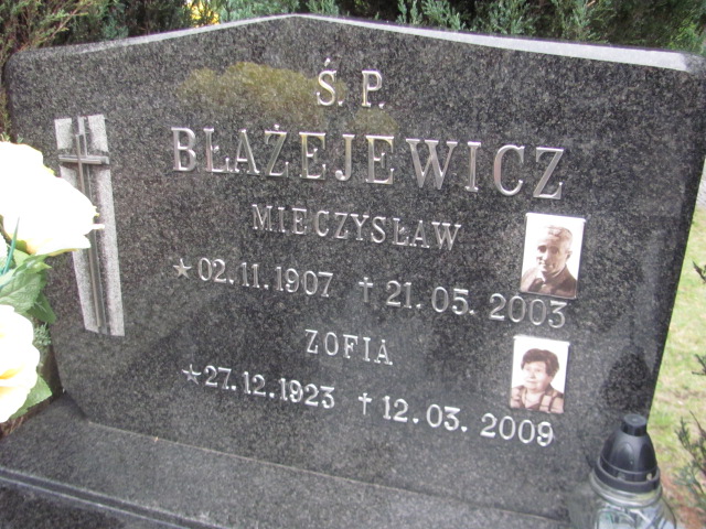 Mieczysław Błażejewicz 1907 Opole-Półwieś - Grobonet - Wyszukiwarka osób pochowanych