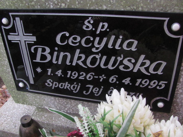 Cecylia Binkowska 1926 Opole-Półwieś - Grobonet - Wyszukiwarka osób pochowanych