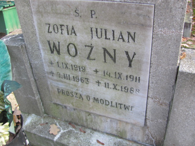 Zofia Woźna 1919 Opole-Półwieś - Grobonet - Wyszukiwarka osób pochowanych