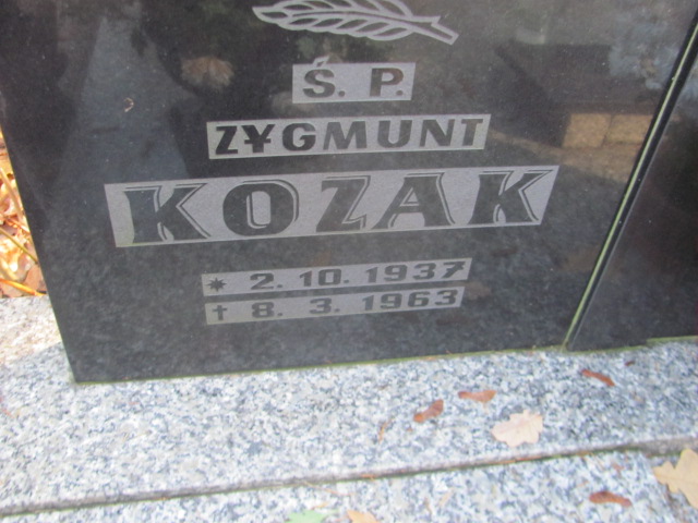 Zygmunt Kozak 1937 Opole-Półwieś - Grobonet - Wyszukiwarka osób pochowanych
