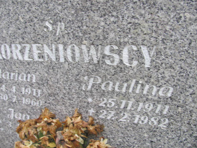 Marian Korzeniowski 1911 Opole-Półwieś - Grobonet - Wyszukiwarka osób pochowanych