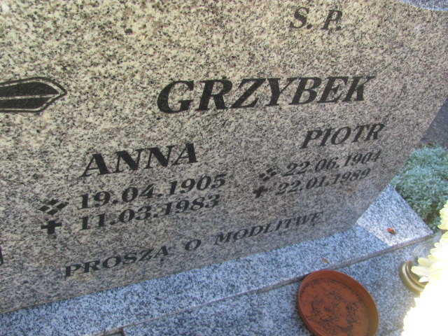 Piotr Grzybek 1904 Opole-Półwieś - Grobonet - Wyszukiwarka osób pochowanych