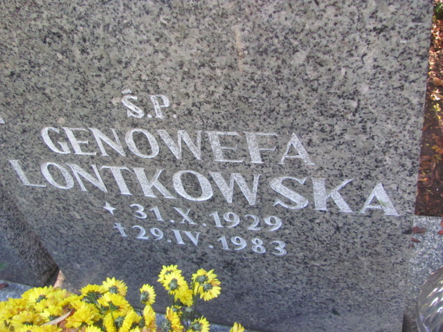 Genowefa Lontkowska 1929 Opole-Półwieś - Grobonet - Wyszukiwarka osób pochowanych