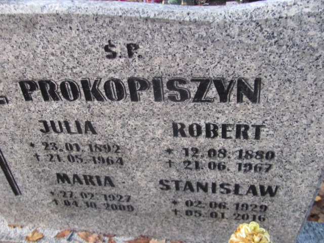 Julia Prokopiszyn 1892 Opole-Półwieś - Grobonet - Wyszukiwarka osób pochowanych