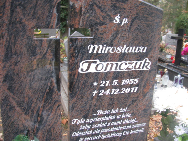 Mirosława Tomczuk 1955 Opole-Półwieś - Grobonet - Wyszukiwarka osób pochowanych