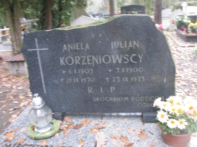 Aniela Korzeniowska 1903 Opole-Półwieś - Grobonet - Wyszukiwarka osób pochowanych