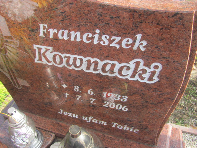 Franciszek Kownacki 1933 Opole-Półwieś - Grobonet - Wyszukiwarka osób pochowanych