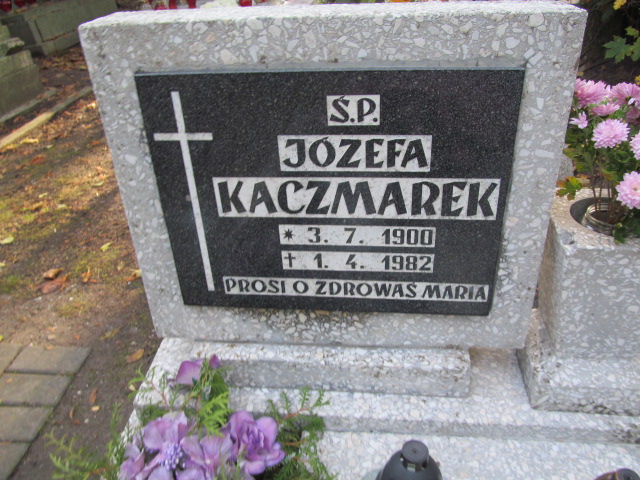 Józefa Kaczmarek 1900 Opole-Półwieś - Grobonet - Wyszukiwarka osób pochowanych