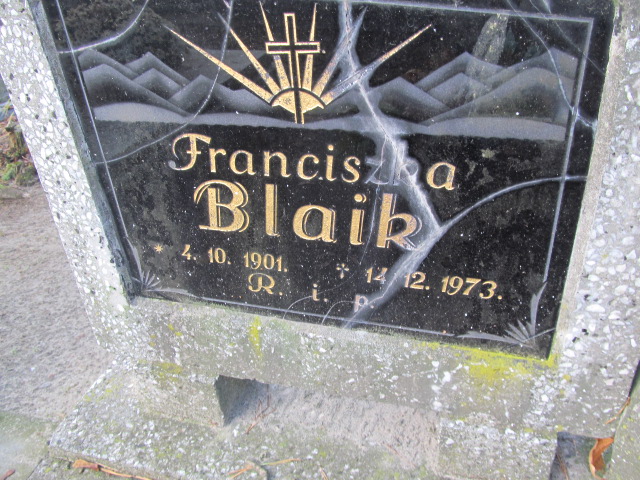 Franciszka Blaik 1901 Opole-Półwieś - Grobonet - Wyszukiwarka osób pochowanych