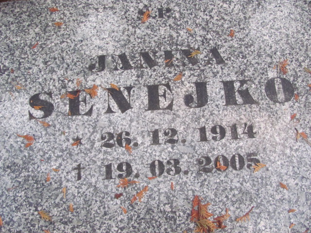 Janina Senejko 1914 Opole-Półwieś - Grobonet - Wyszukiwarka osób pochowanych