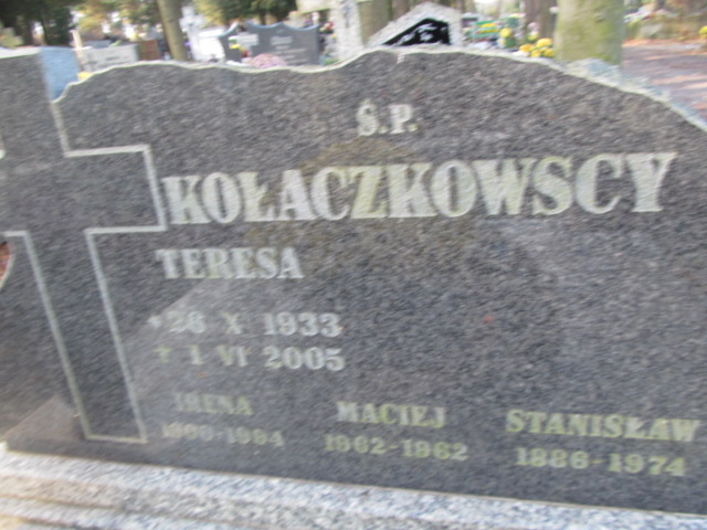 Maciej Kołaczkowski 1905 Opole-Półwieś - Grobonet - Wyszukiwarka osób pochowanych