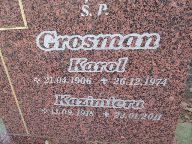Karol Grosman 1906 Opole-Półwieś - Grobonet - Wyszukiwarka osób pochowanych