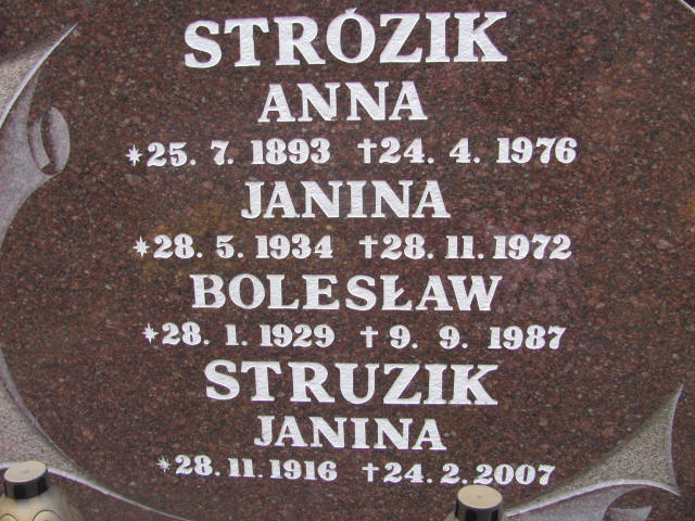 Janina Struzik 1916 Opole-Półwieś - Grobonet - Wyszukiwarka osób pochowanych